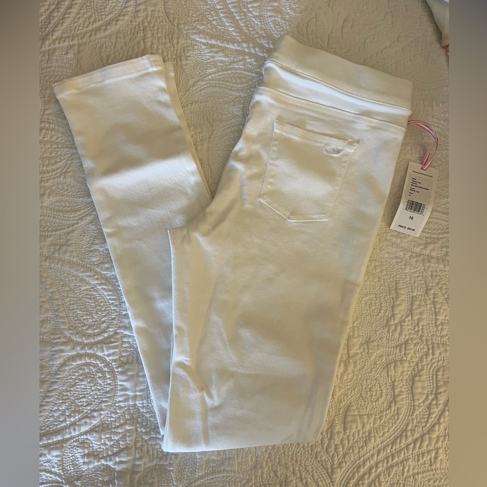NWT Girls White Vineyard Vines Jeggings - Size 16